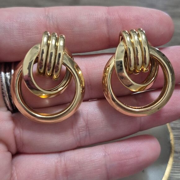 💲6️⃣ Bundled ✔️Dual Hoop Modern Gold Alloy Fashion Earring - Picture 5 of 5